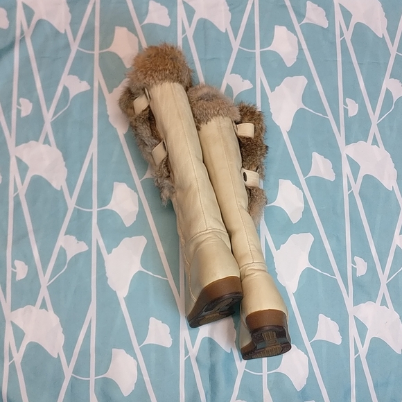 VINTAGE MUKLUK FUR TRIM SHERPA LINED SNAP BUTTON NATIVE COLDWEATHER SNOW BOOT 5 - Picture 5 of 11